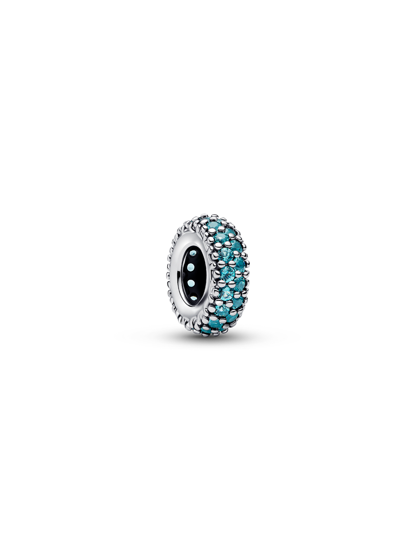 Ice Blue Stone Spacer Charm