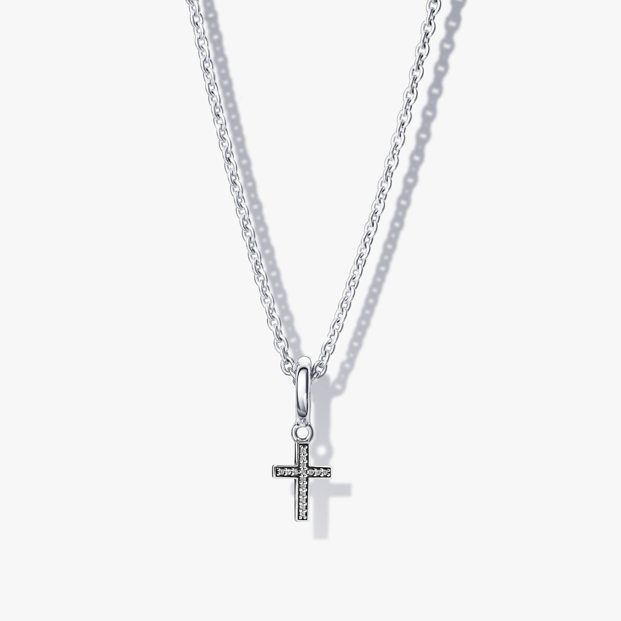 Sparkling Cross Pendant Necklace Set