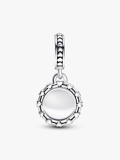 Charm-pendentif à graver Cœurs et disque