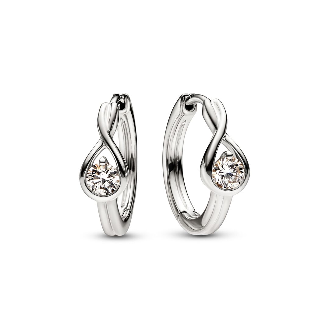 Pandora Infinite Lab-grown Diamond Hoop Earrings 0.50 carat tw 14k Gold