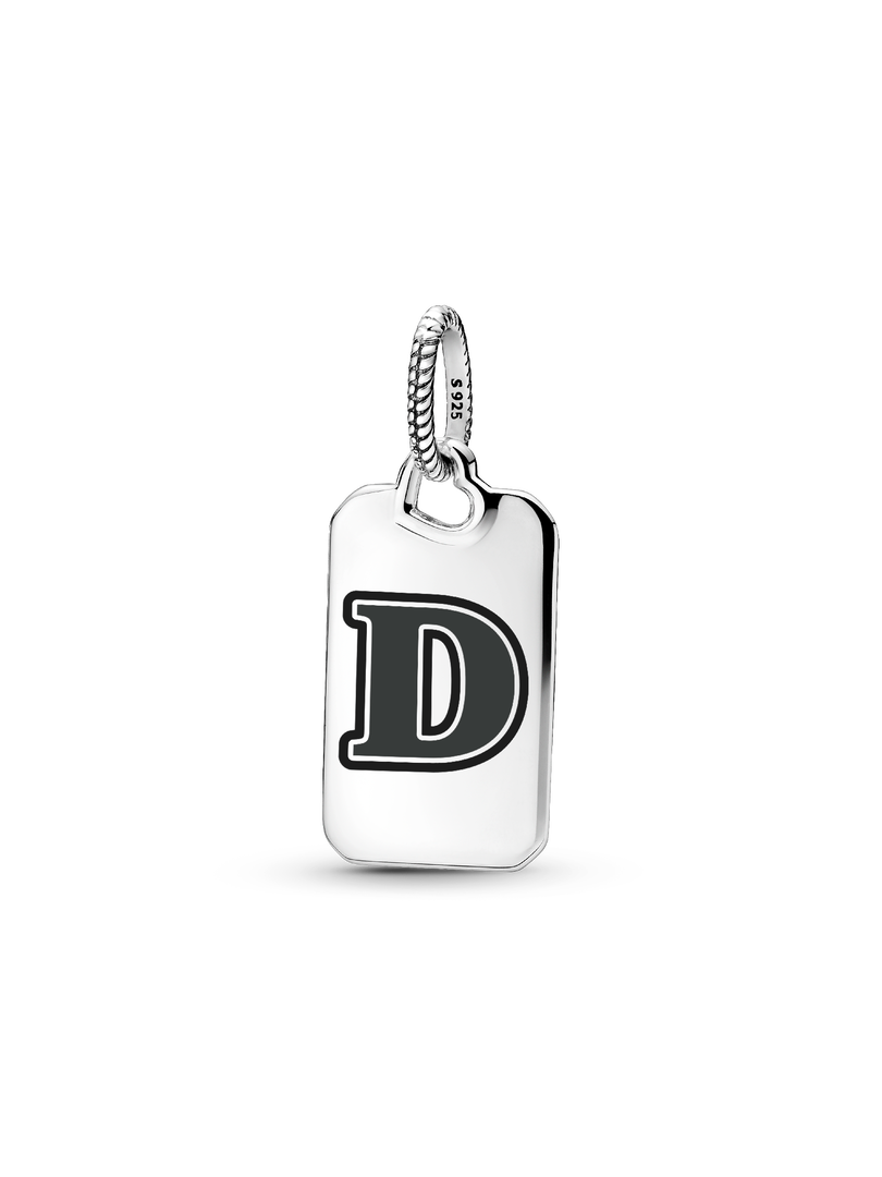 Letter D Rectangle Pendant