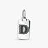 Pendentif rectangulaire lettre D Pendentif rectangulaire lettre D