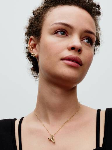 Organically Shaped Heart Large Pendant Necklace