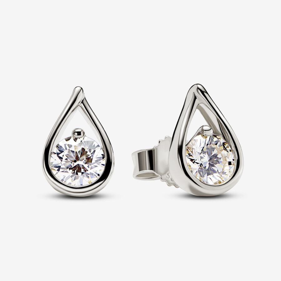 Pandora Infinite Lab-grown Diamond Stud Earrings 1.00 ct tw 14k White Gold image number 0