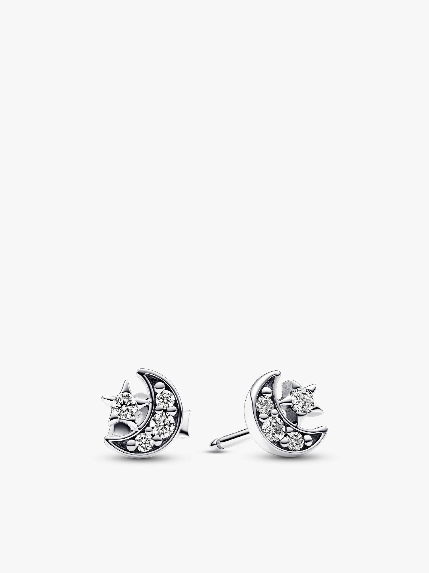 Clous d’oreilles Lune et étoile scintillantes