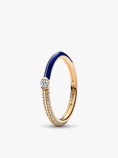 Ensemble de bagues doubles Pandora ME bleu