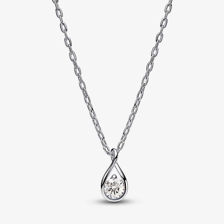 Pandora Infinite diamant cultivé en laboratoire pendentif et collier avec  0,25 carat tw en argent sterling image number 0