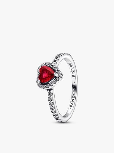 Elevated Heart Ring Set