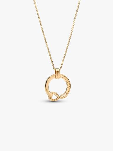 Pandora Infinite Lab-grown Diamond Pavé Circle Pendant Necklace