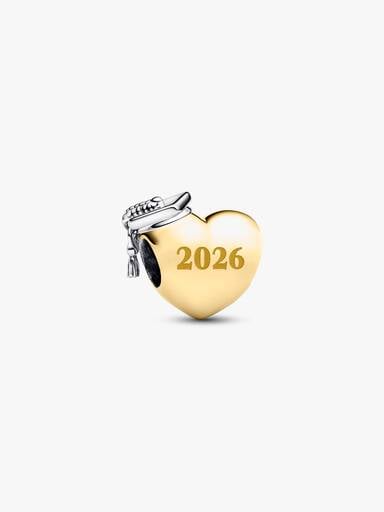 Graduation 2026 Yellow Heart Charm