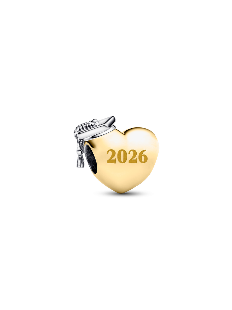 Graduation 2026 Yellow Heart Charm
