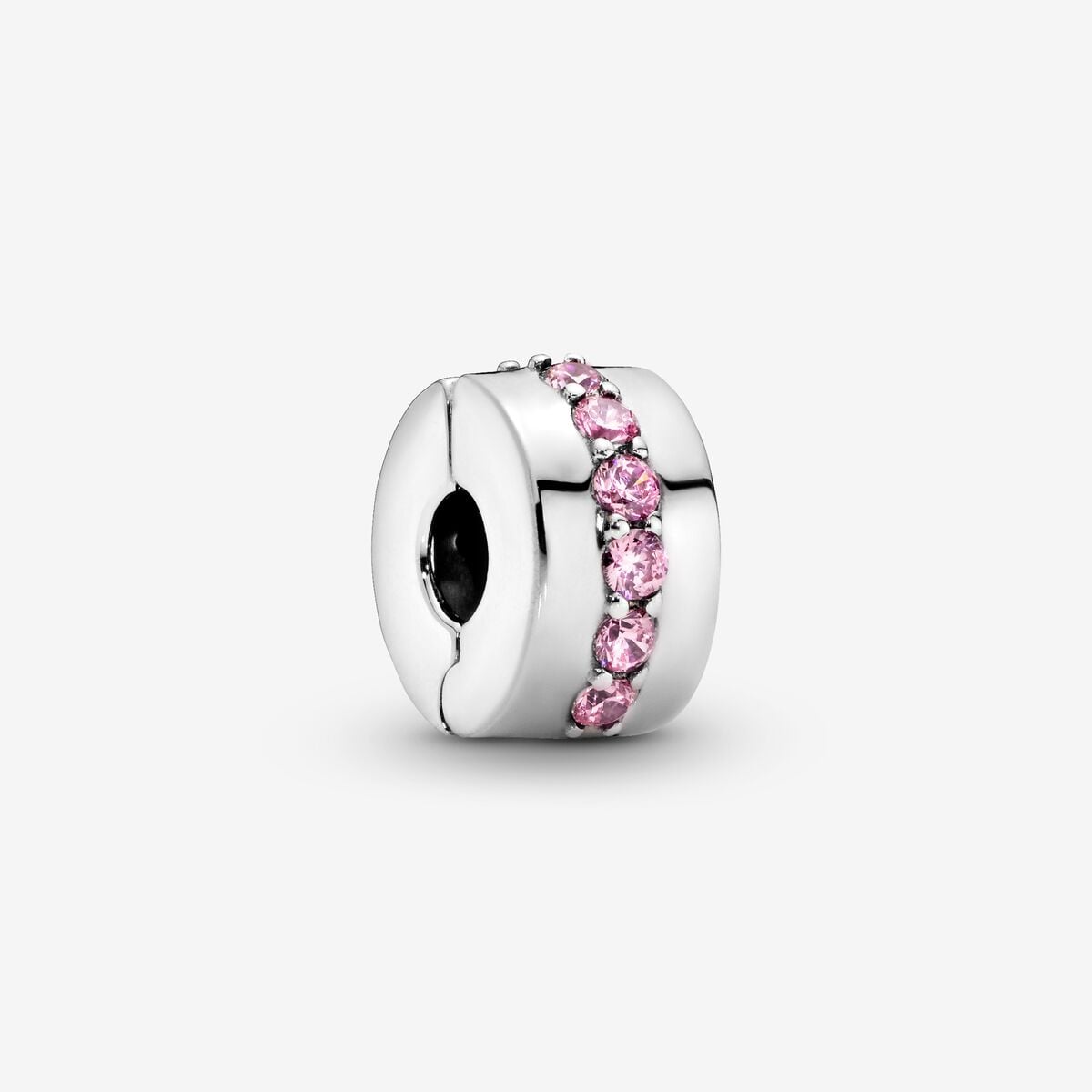 791267 Pink Sparkling Row Clip Charm | Pendant | Sterling silver | Pandora Canada