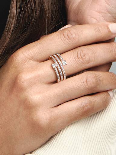 VENTE FINALE - Bague triple spirale