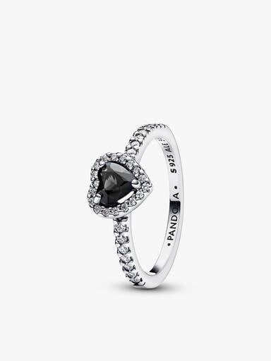Ensemble de bagues Cœurs noirs
