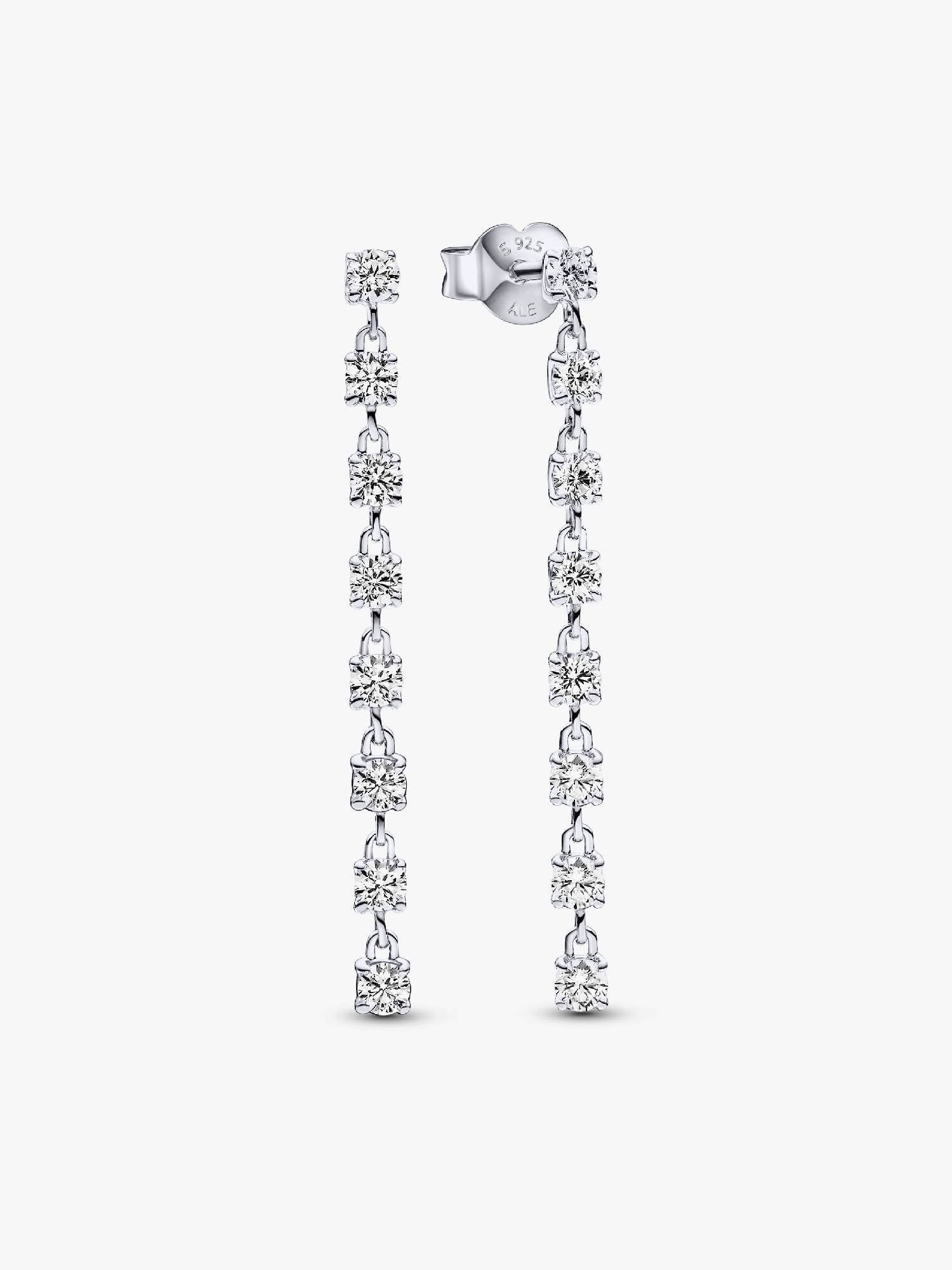 FINAL SALE - Sparkling Eight Stones Drop Earrings
