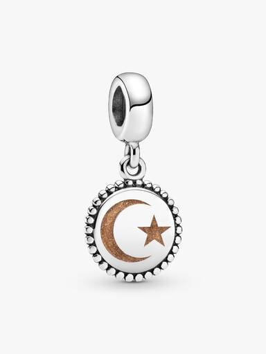 Crescent Star Dangle Charm