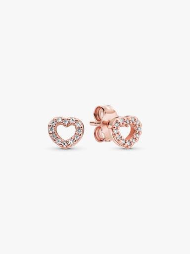 VENTE FINALE - Clous d’oreille Cœur ouvert
