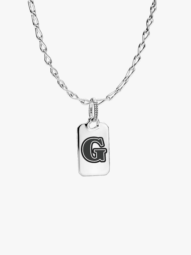Letter G Rectangle Pendant