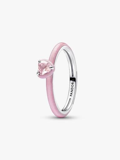 Bague Cœur chakra rose