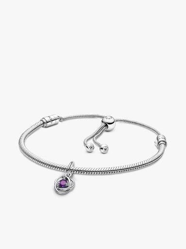 Bracelets avec charm-pendentif Cercle éternel de février