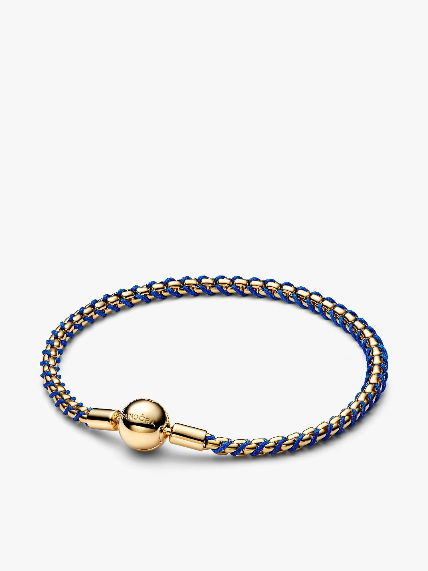Bracelet à chaîne cubique avec cordon bleu 