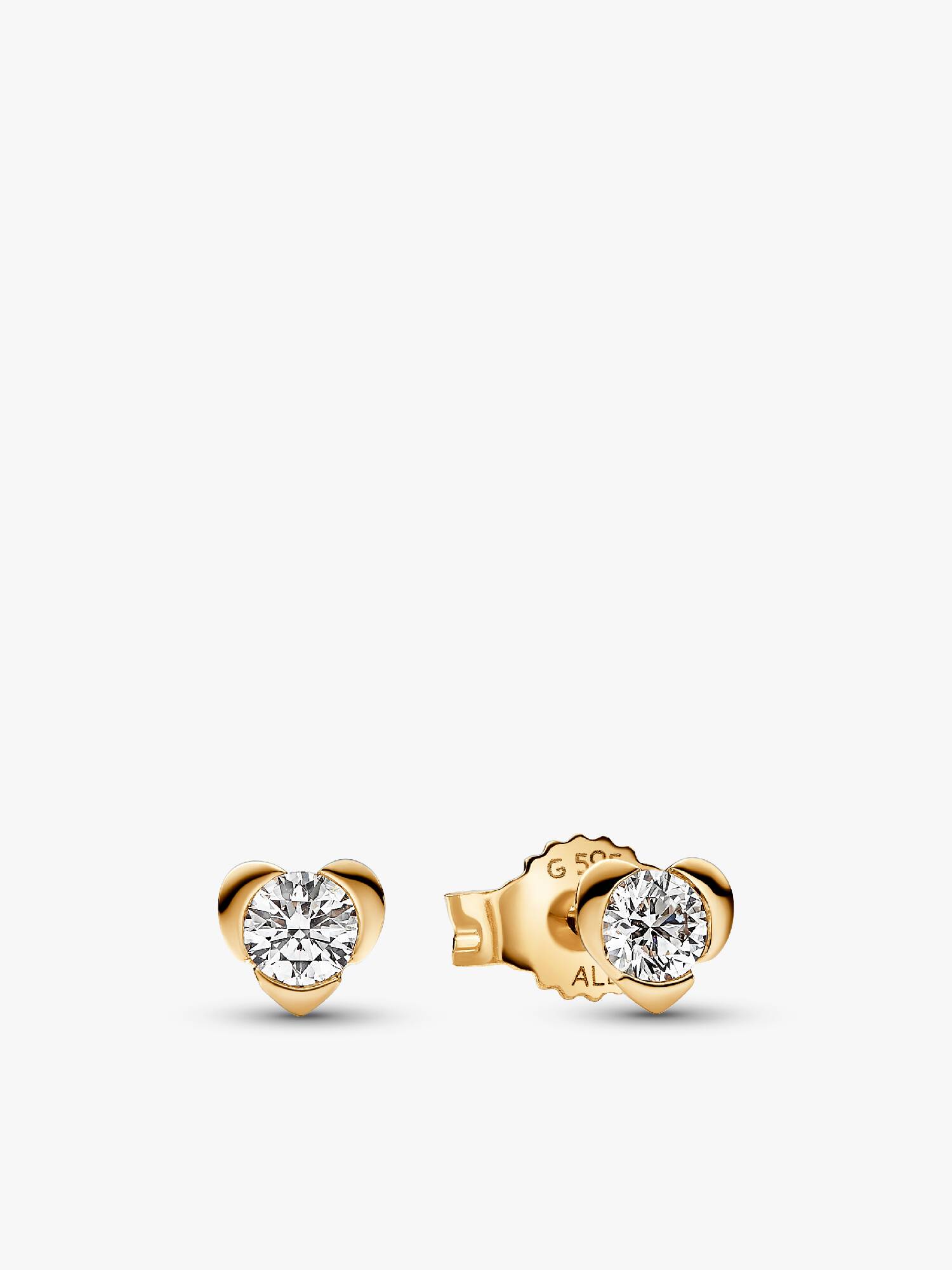 VENTE FINALE - Boucles d'oreilles à diamant cultivé en laboratoire en forme de cœur Pandora Nova