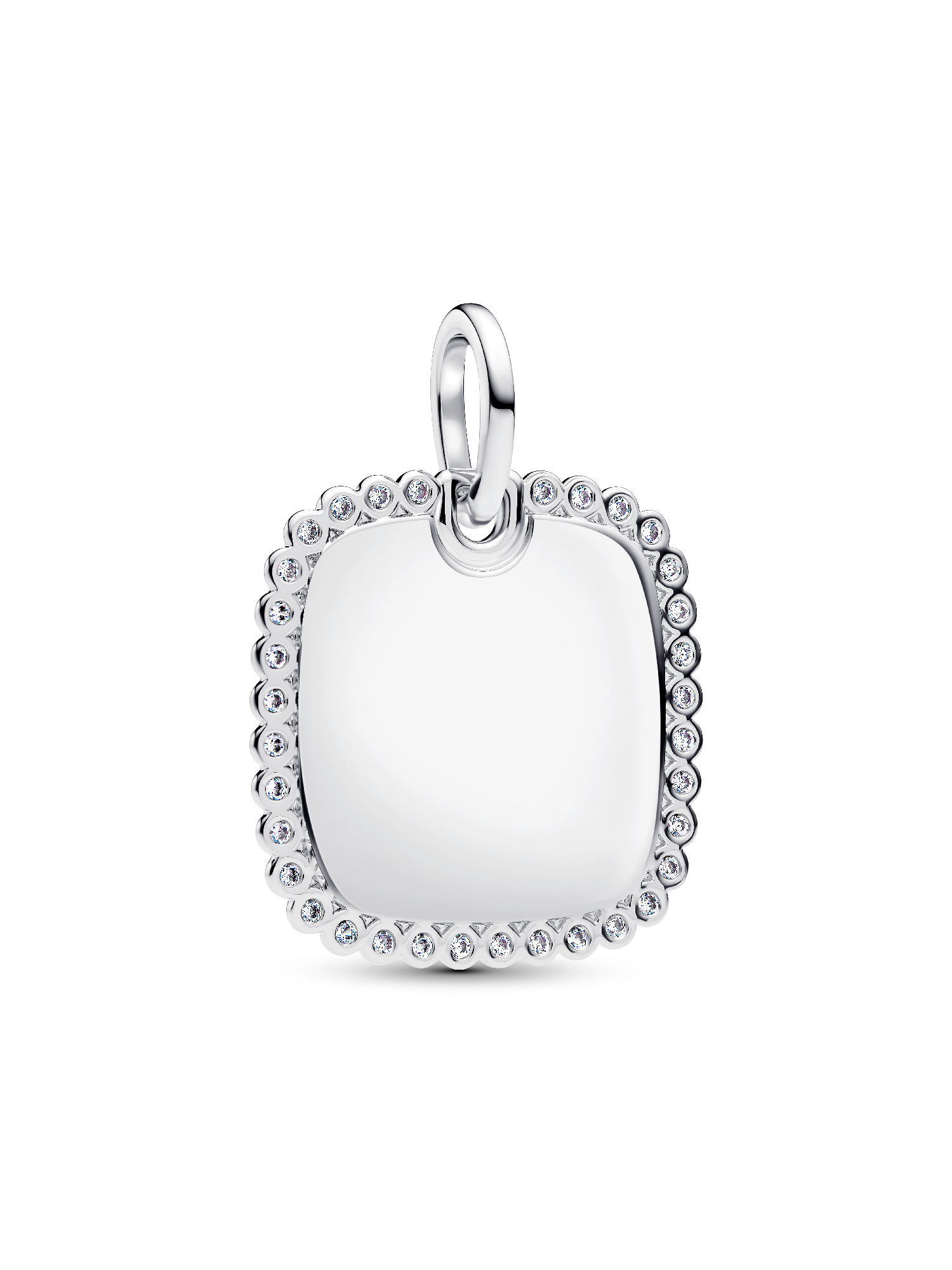 Pendentif  étiquette carrée à graver