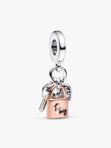 Love Lock and Key Charm Trio
