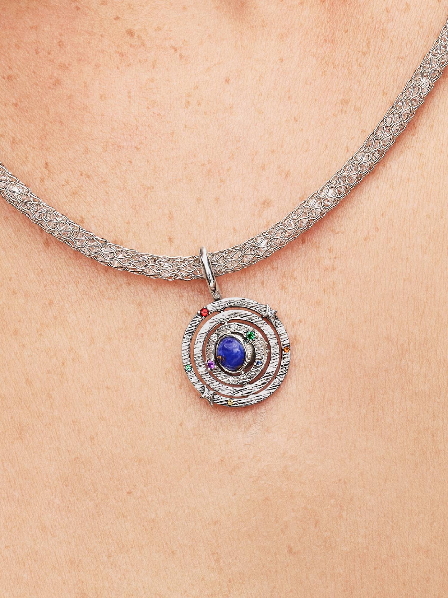 Charm-pendentif pivotant Sphère armillaire