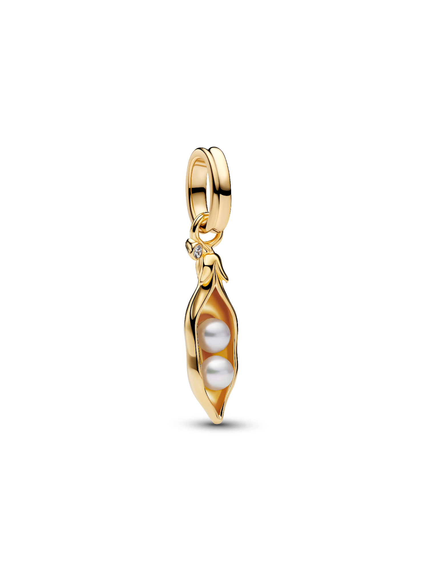 Treated Freshwater Cultured Baroque Pearl Peas in a Pod Dangle Charm