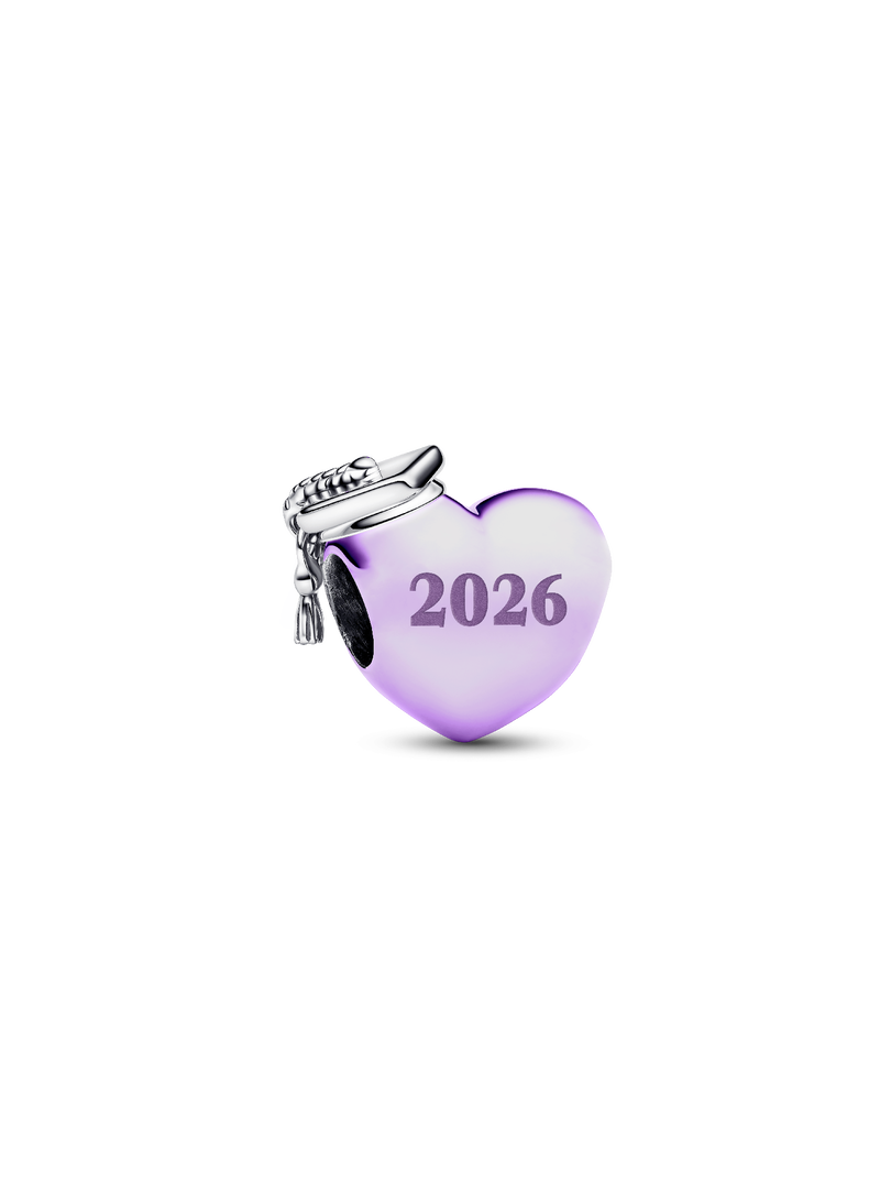 Graduation 2026 Purple Heart Charm