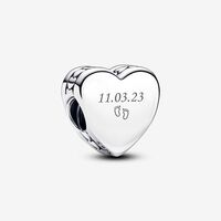 Engravable Heart Charm | Sterling silver | Pandora Canada
