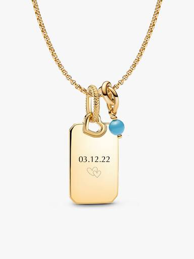 December Eternity Circle Engravable Pendant Necklace