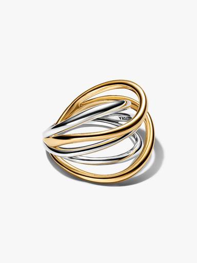 Two-Tone Entwined Band Ring