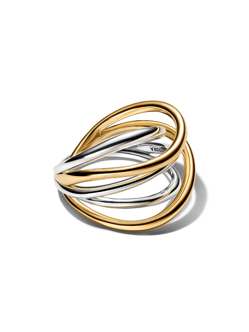 Two-Tone Entwined Band Ring