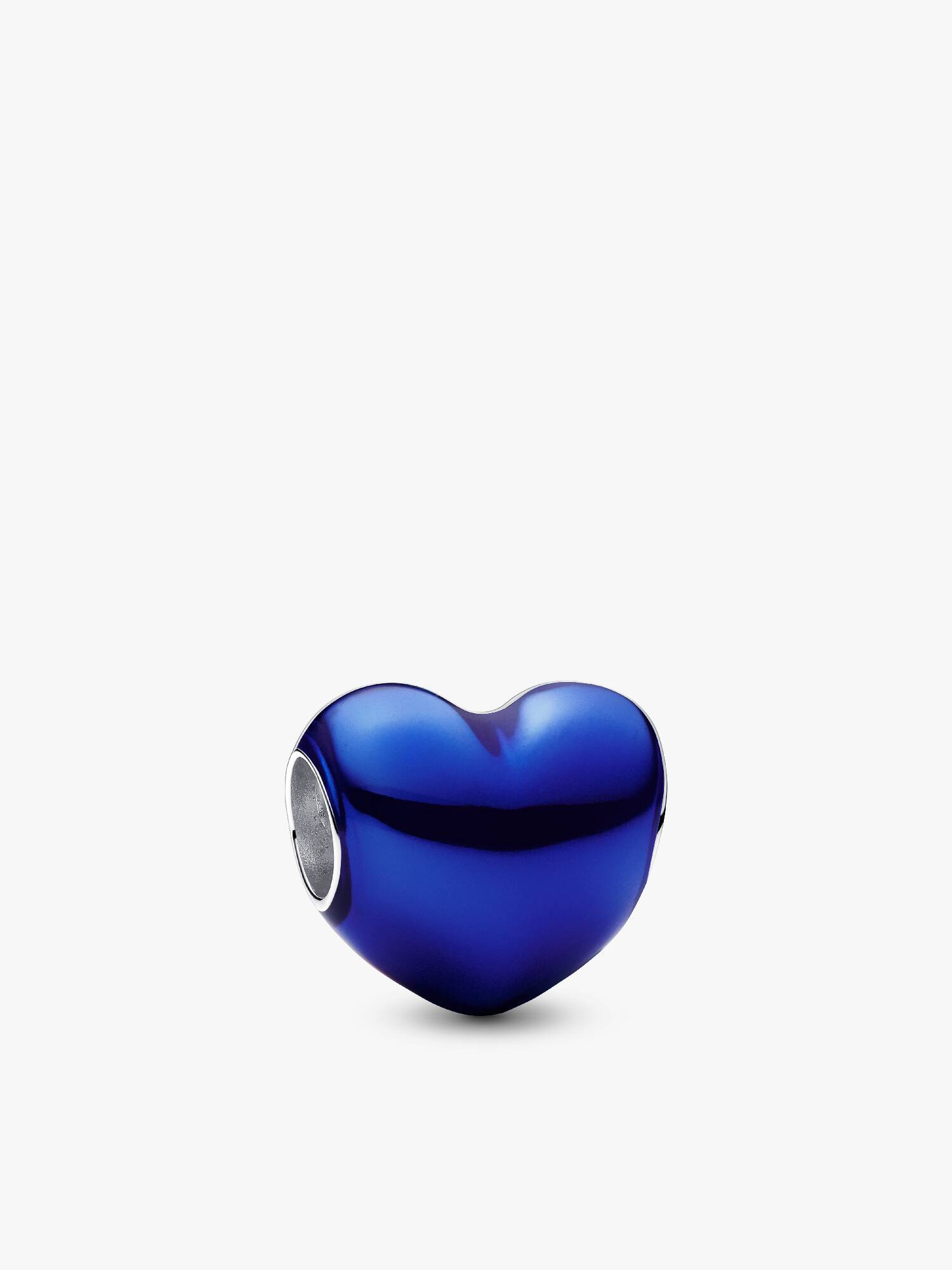 Charm Cœur bleu foncé métallique