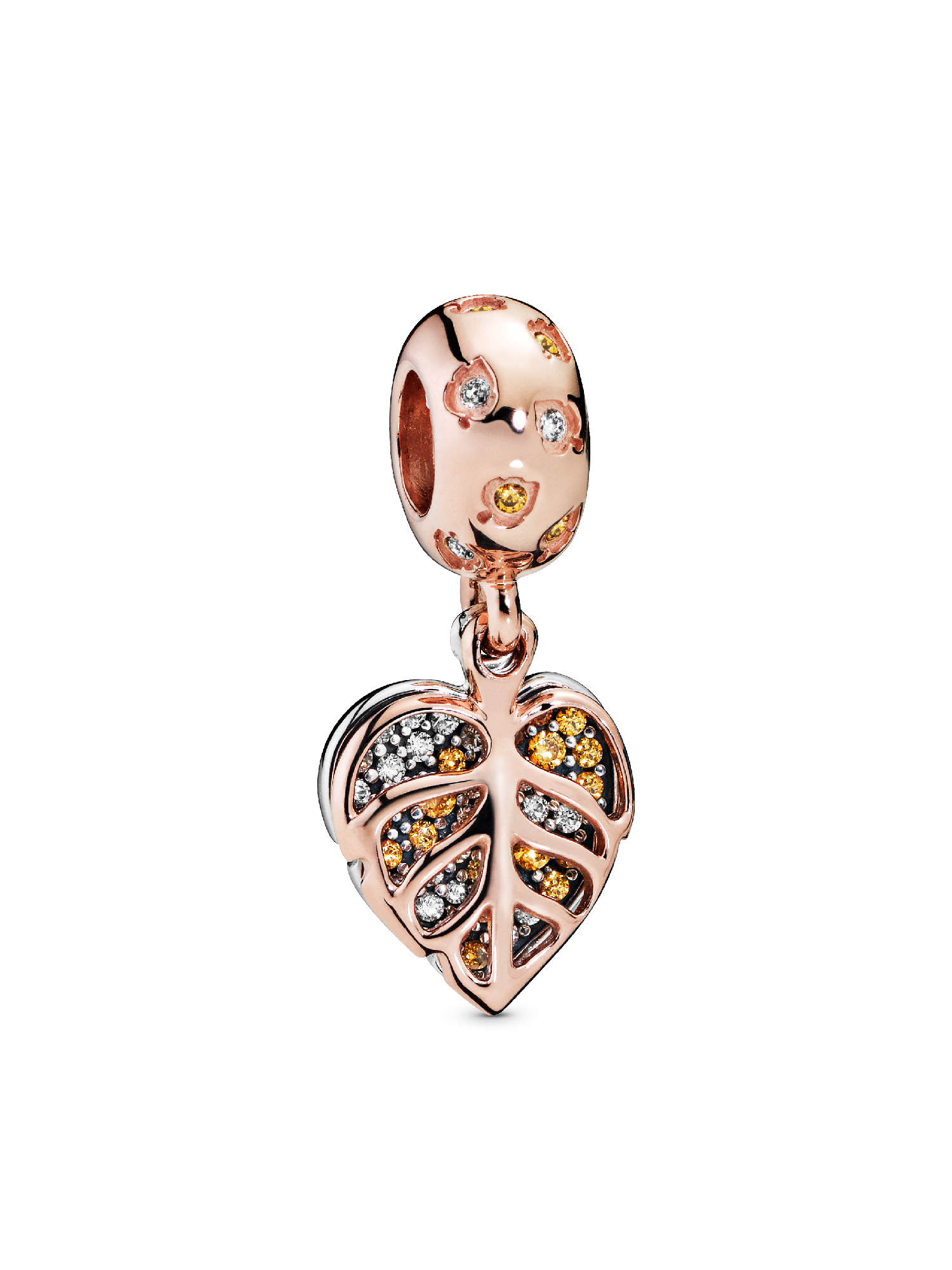 Sparkling Leaves Dangle Charm