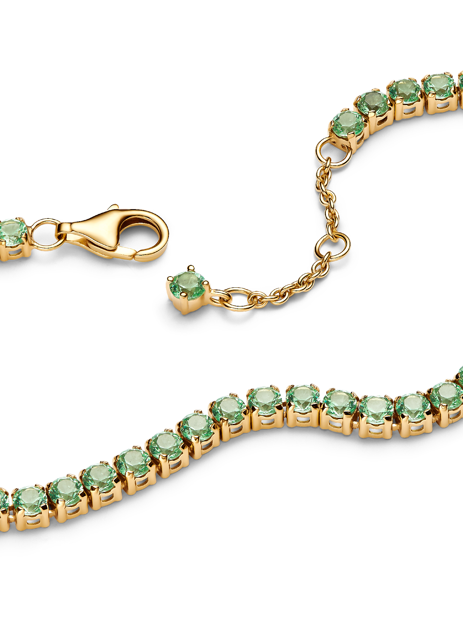 Sparkling Green Tennis Bracelet