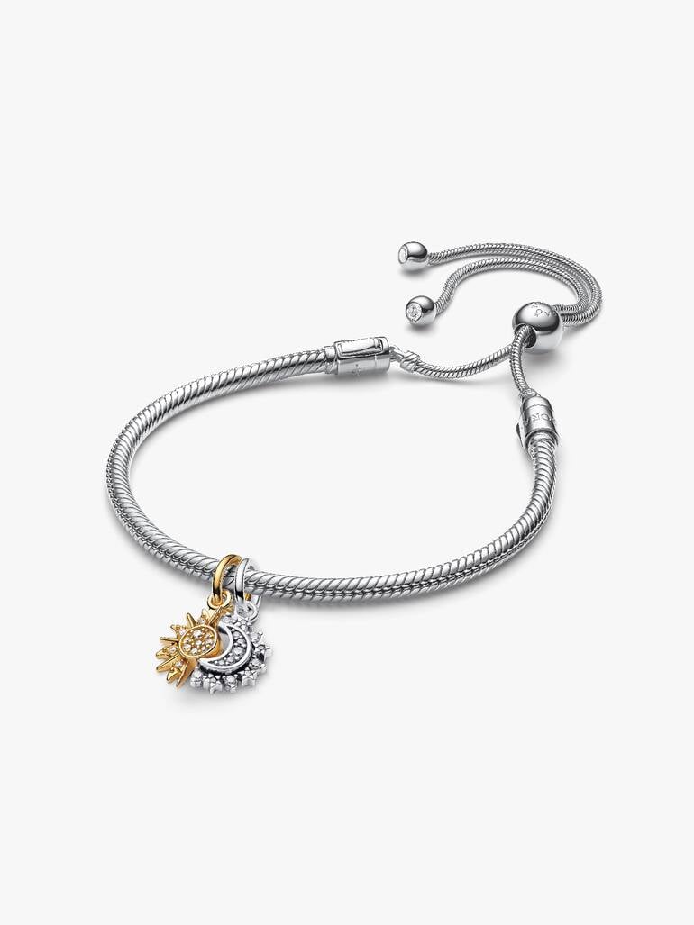 Ensemble-cadeau bracelet à charm Soleil et lune