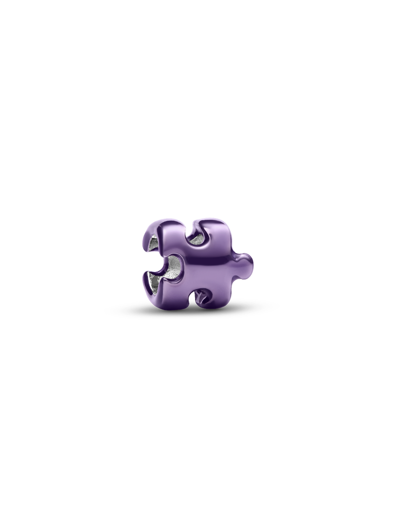 Mini charm Pièce de casse-tête mauve