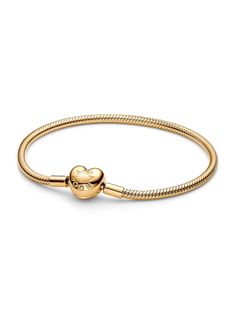 Heart Clasp Snake Chain Bracelet