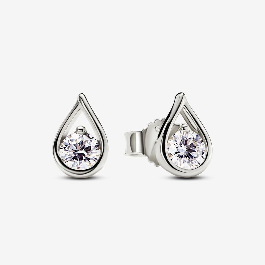 Pandora Infinite Lab-grown Diamond Stud Earrings 0.50 carat tw 14k White Gold image number 0