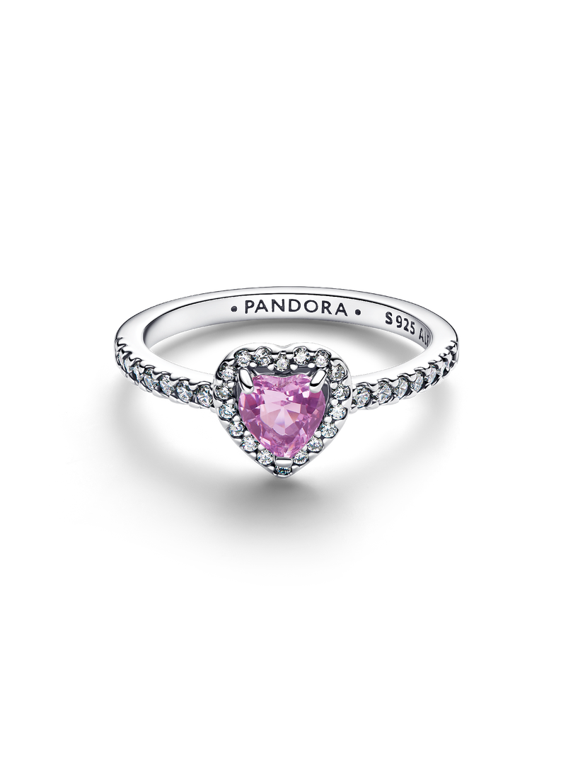 Elevated Light Purple Heart Ring