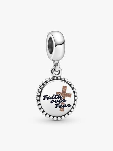 Faith over fear Dangle Charm