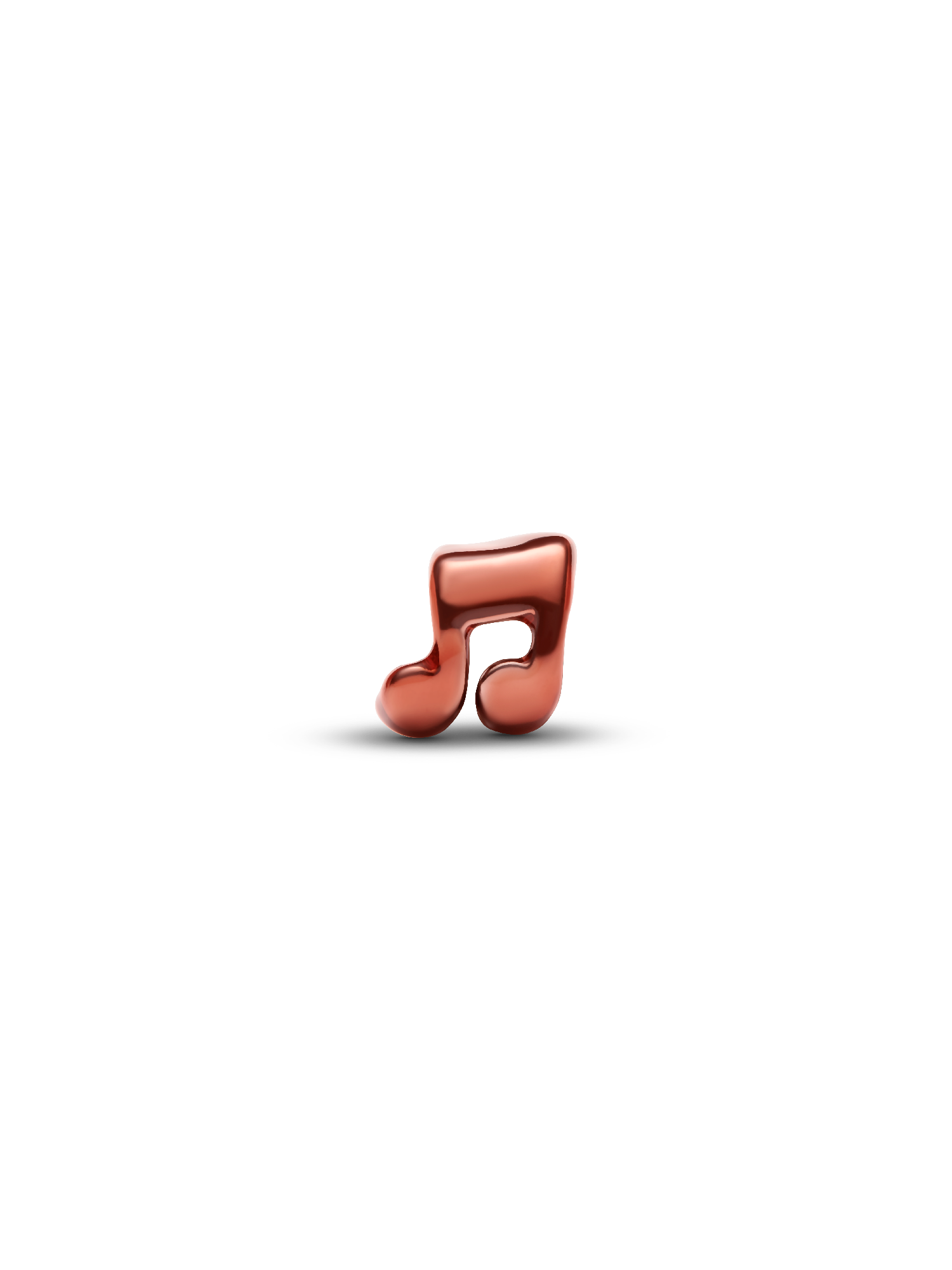 Mini charm Note de musique orange