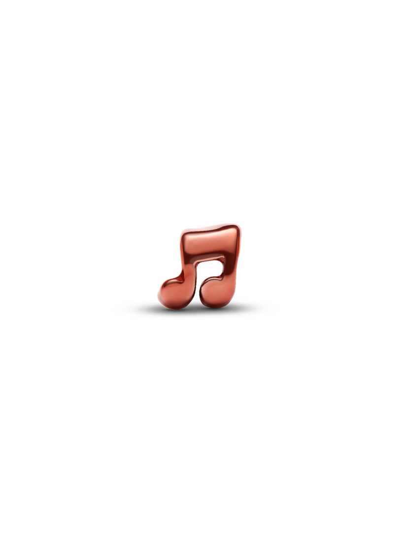 Mini charm Note de musique orange