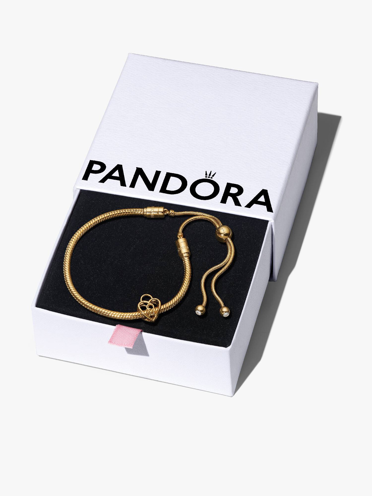 Ensemble-cadeau bracelet à charm Cadenas en cœur
