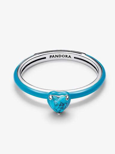 Bague Pierre turquoise en forme de cœur