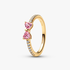Bague Boucle rose scintillante Bague Boucle rose scintillante
