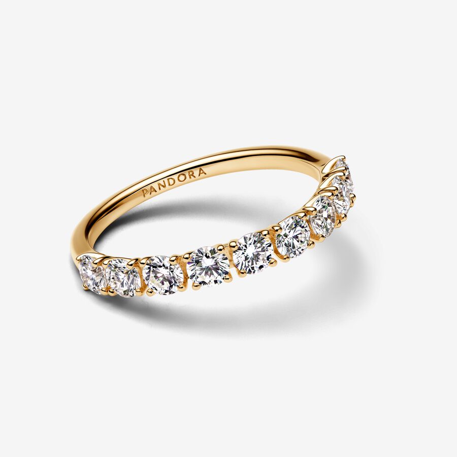Era Lab Pandora Era Lab-Grown Diamond Half Eternity Band Ring | Gold | Pandora ...
